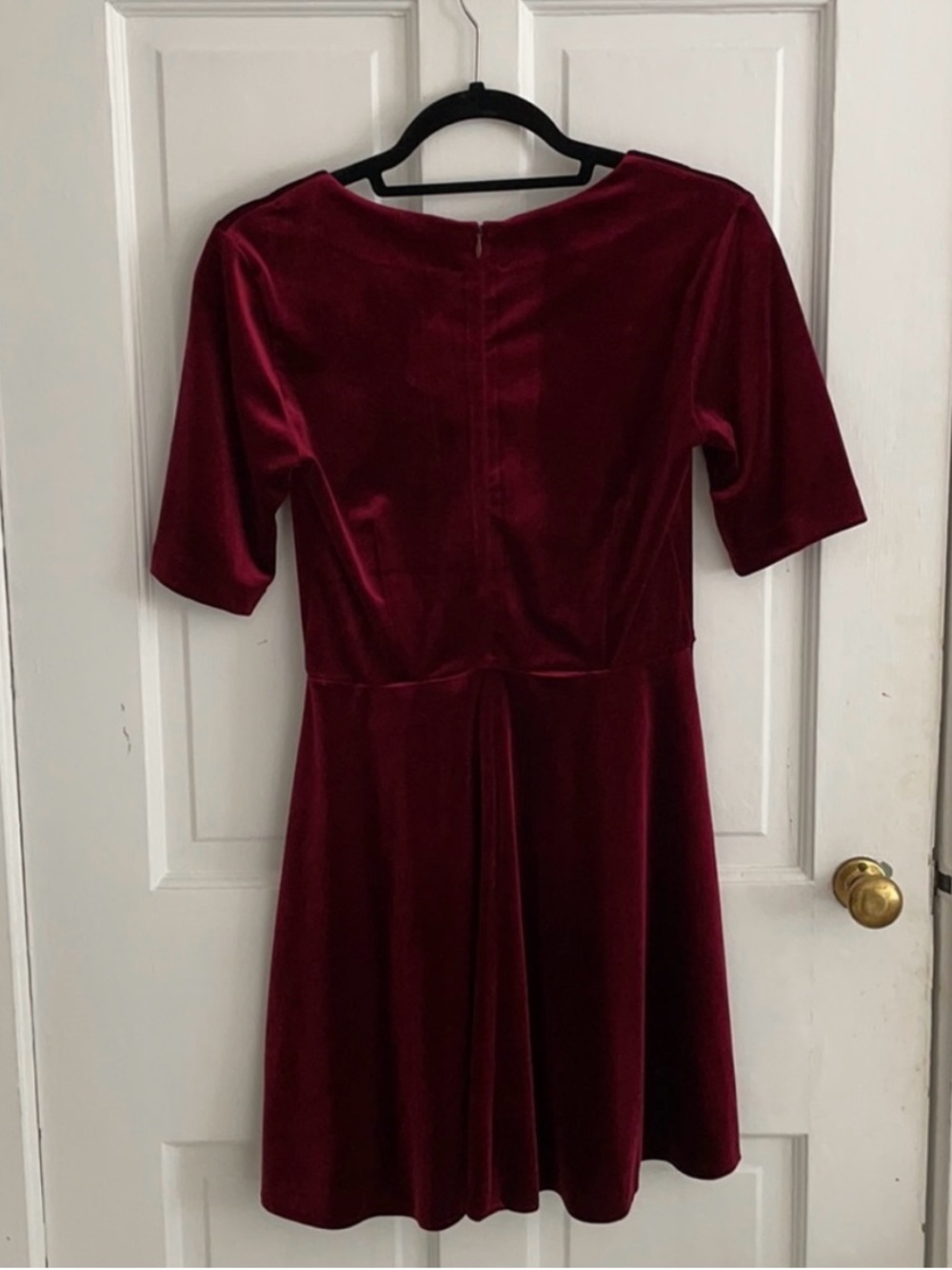 For Love And Lemons Burgundy Velvet Mini Dress - Picture 4 of 6